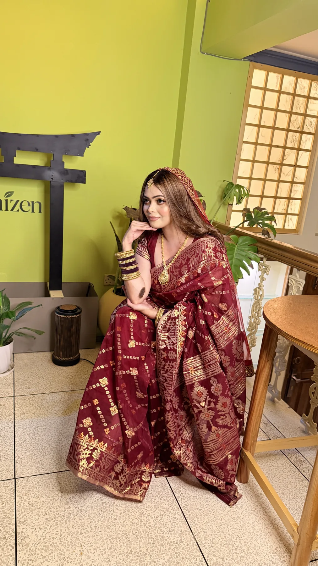 A real Shizen bridal beauty client at the Uttara outlet